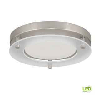 Progress Lighting 7.25 in. Flush Mount Collection 17-Watt Brushed Nickel Integrated LED Flush Mount P8147-09-30K