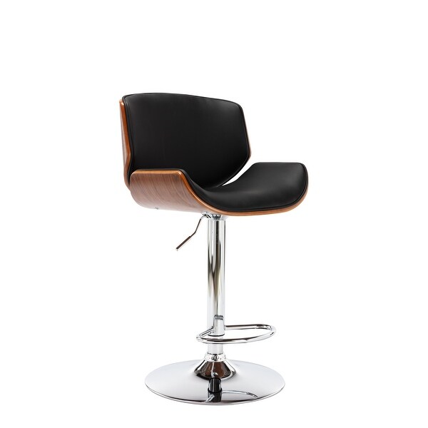 Porthos Home Orion Height Adjustable and Swivel Bar Stool， PU Upholstery