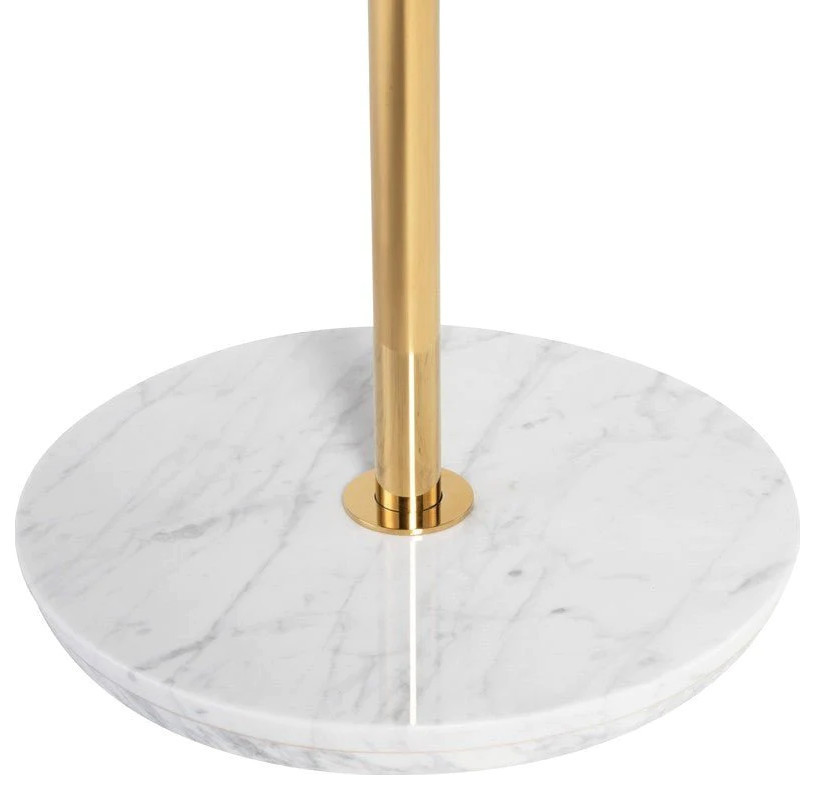 Nila White Marble Side Table   Contemporary   Side Tables And End Tables   by Virgil Stanis Design  Houzz