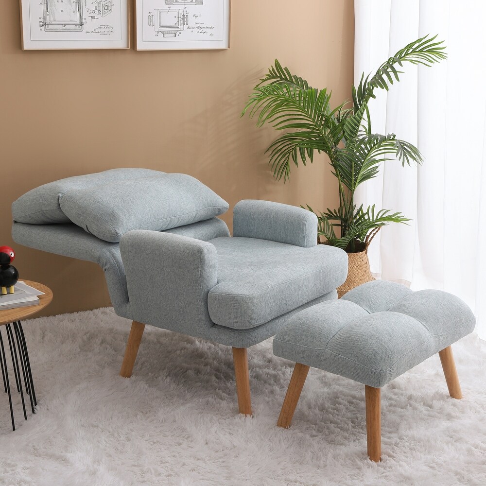 Accent Chair with Ottoman Set