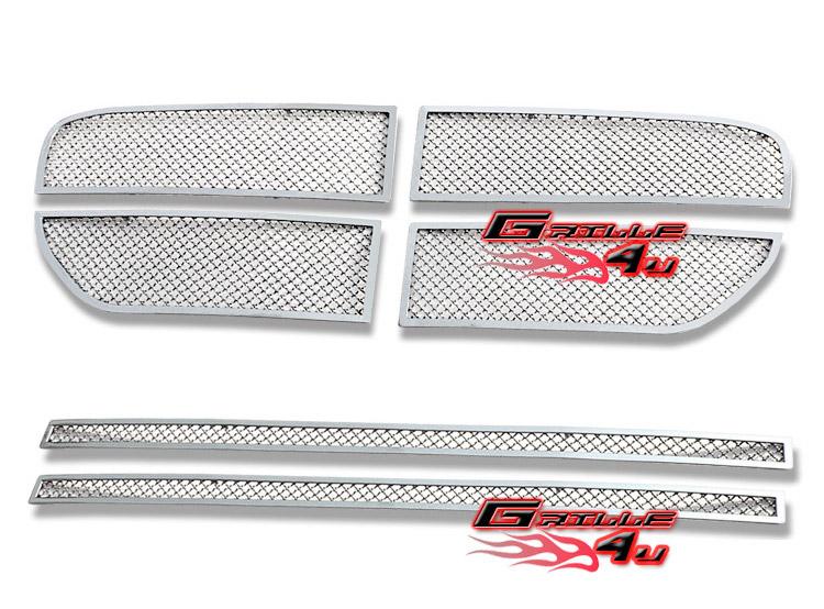 APS Premium Stainless Steel Chrome Mesh Grille Compatible with Dodge Magnum 2005-2007 Combo N19-T28977D