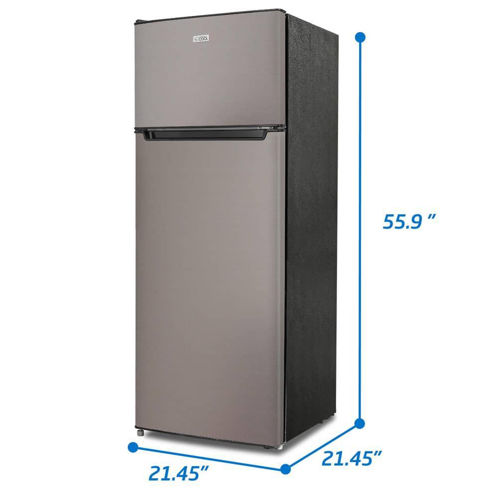 Commercial Cool 77 cu ft Top Freezer Refrigerator in Stainless Look