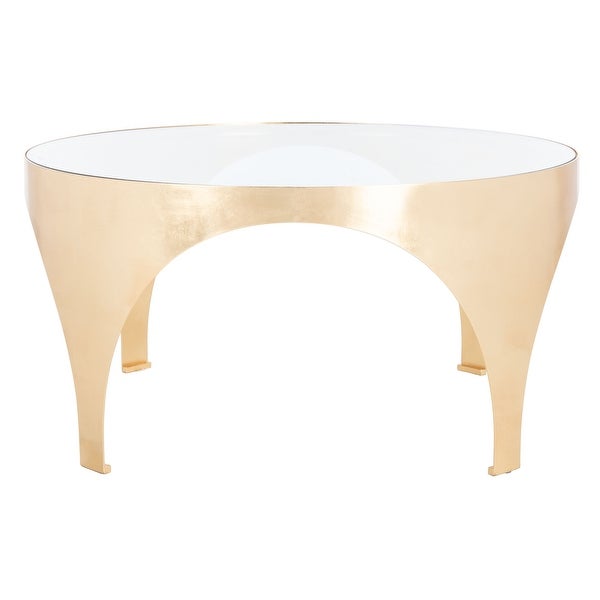 SAFAVIEH Couture Lillia Gold Leaf Coffee Table - 38