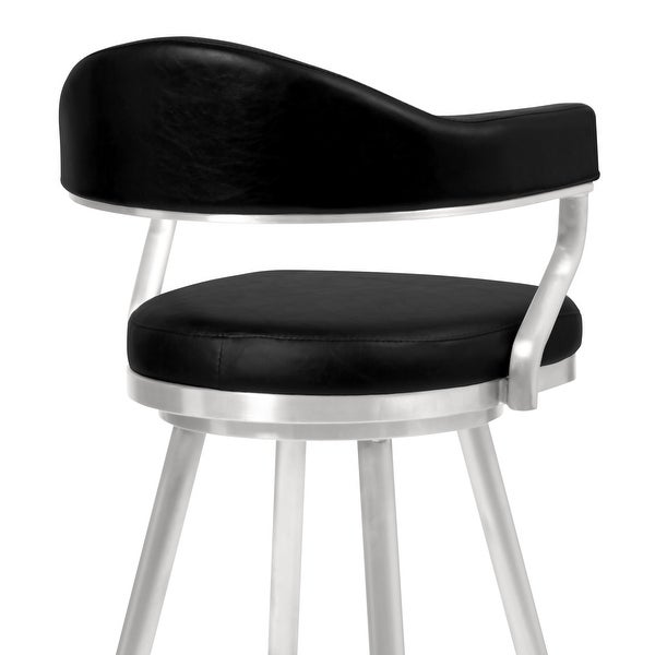 Justin Counter or Bar Stool in Faux Leather and Metal