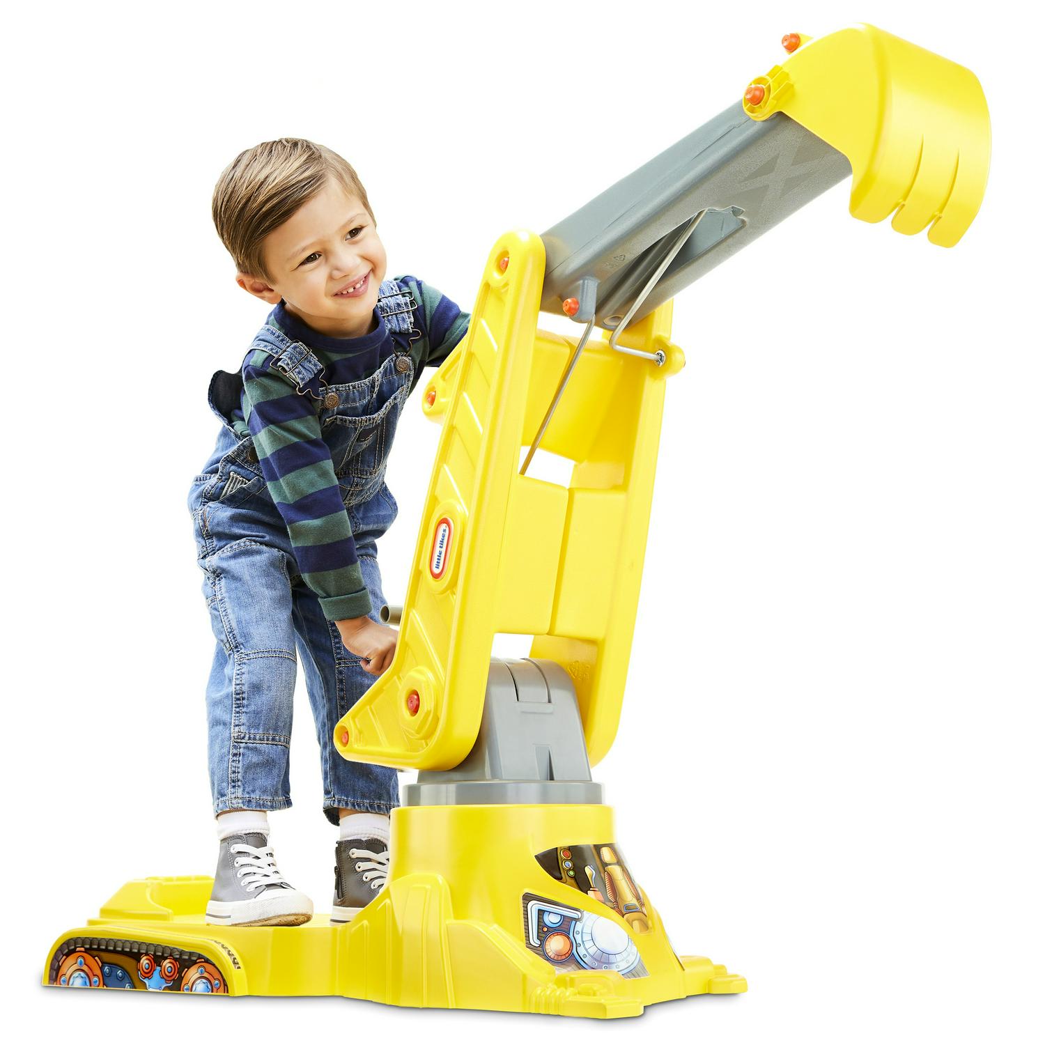 Little Tikes You Drive Sand Toy Excavator with Swivel For Sit and Stand Scoop and Dump Play Set with KidSized Crane Yellow Toys For Kids Toddlers Boys Girls Ages 3 4 5+  Crowdfused