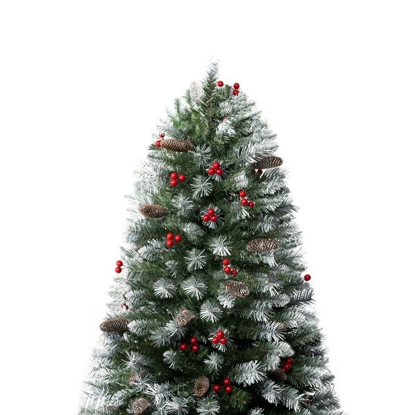 Vancouver Artificial Christmas Tree，Prelit Christmas Tree，PreDecorated Spruce Christmas Trees with Tips and Lights