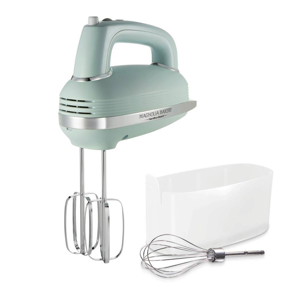 Magnolia Bakery 5-Speed Blue Hand Mixer with Storage Case 62601