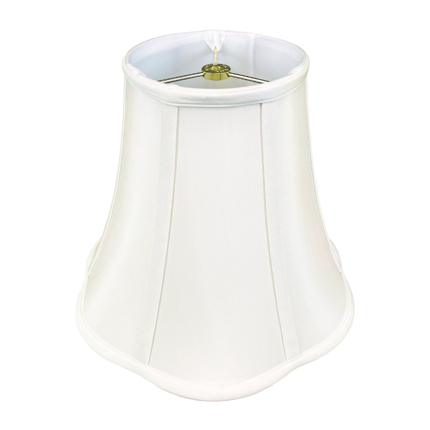 Royal Designs Bottom Scalloped Bell Lamp Shade in White， 6