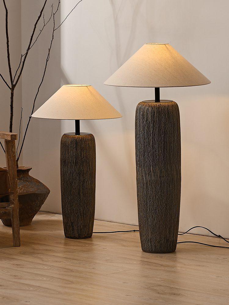 Weathered Wood Grain Floor Lamp