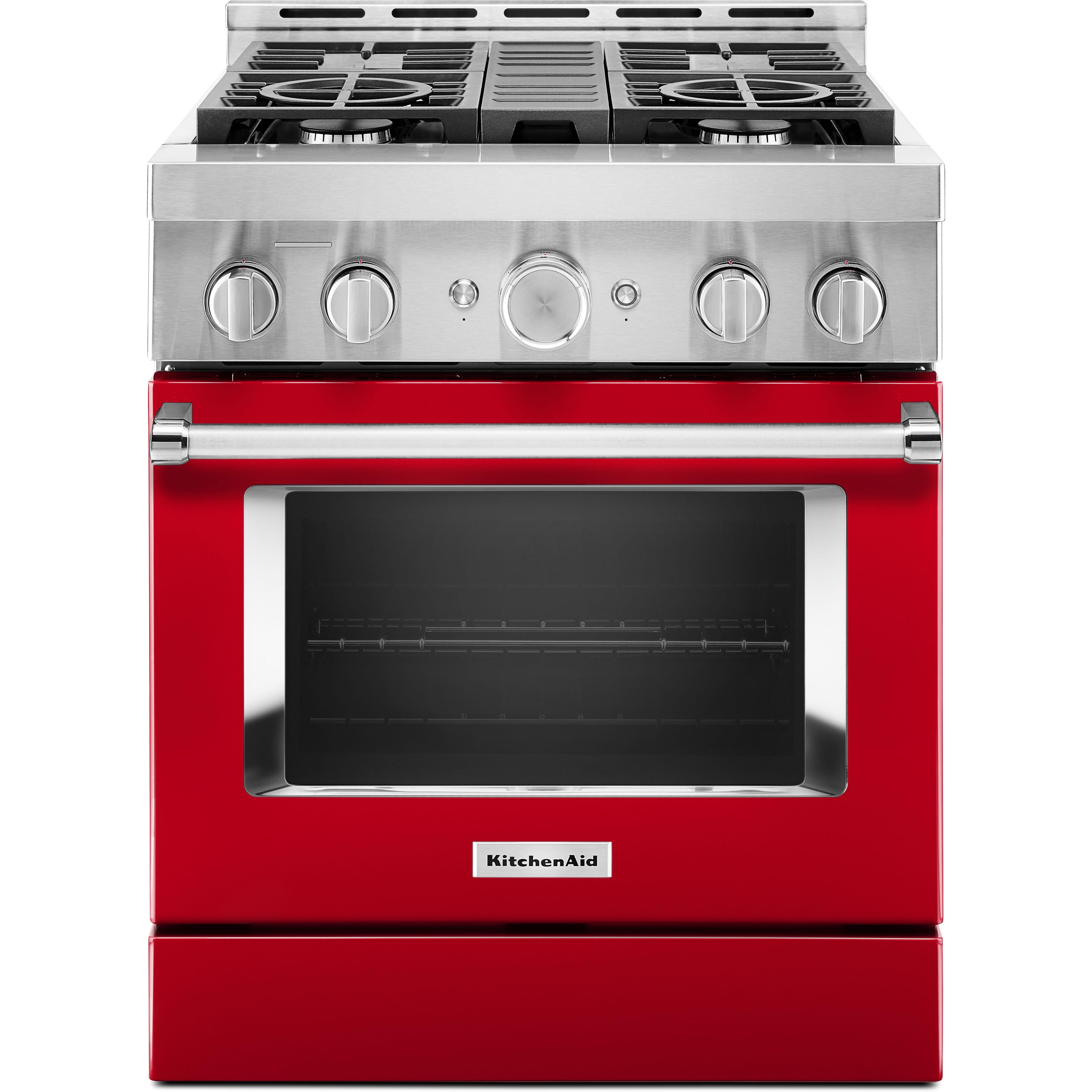 KitchenAid 30-inch Freestanding Gas Range with Even-Heat? True Convection KFGC500JPA