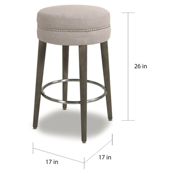 Carson Carrington Parsbol 30-inch Country Grey Backless Bar Stool