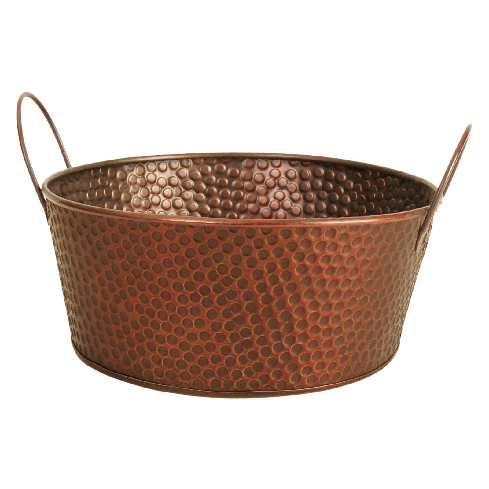 Wald Import 10.5 in. Hammered Copper Planter