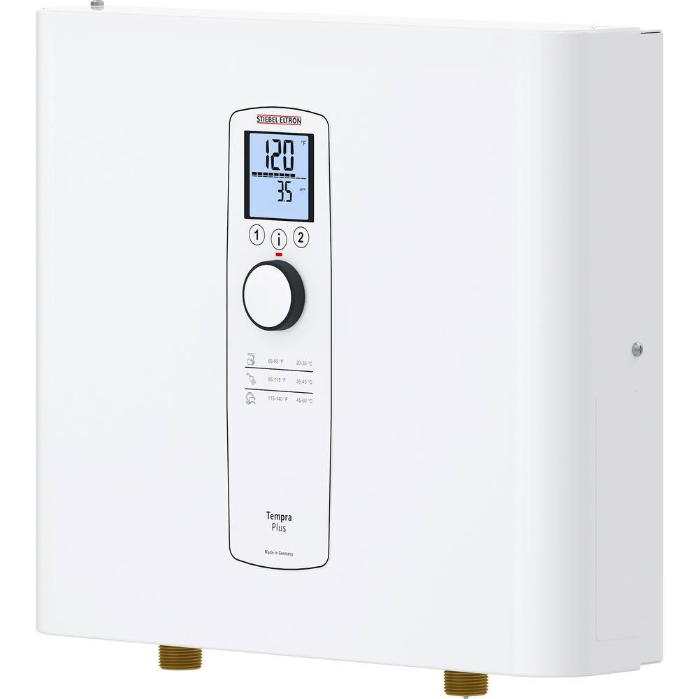 Stiebel Eltron Tempra 12 Plus Advanced Flow Control  Self-Modulating 12 kW 2.34 GPM Compact Residential Electric Tankless Water Heater Tempra 12 Plus