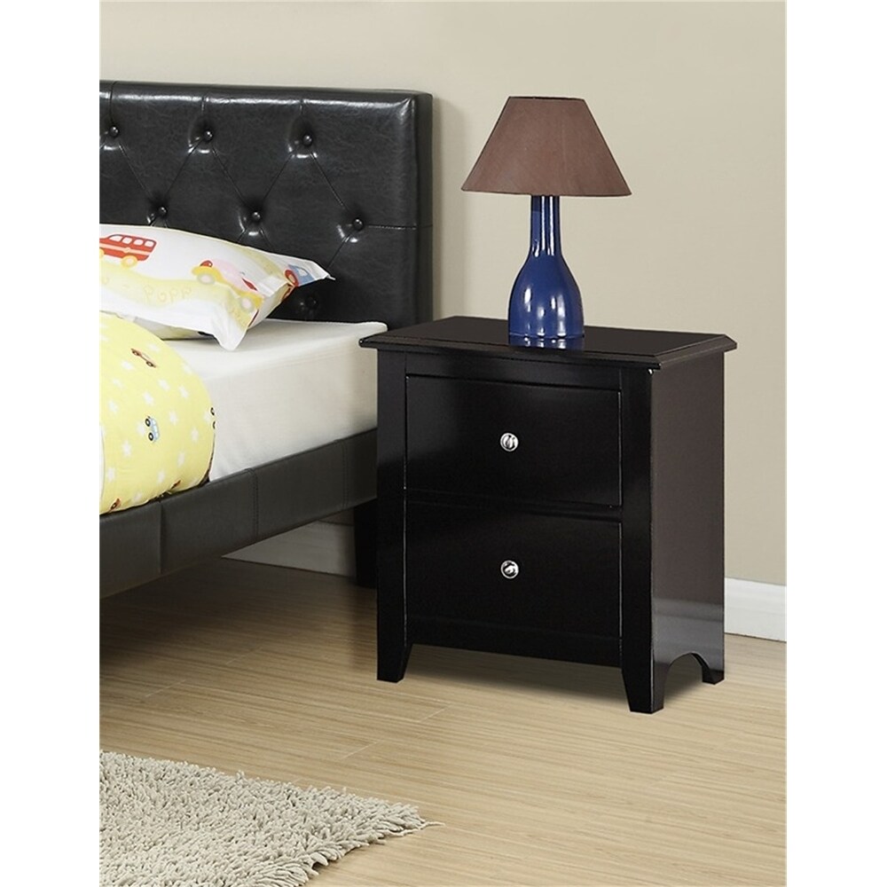 Nightstand With 2 Drawers Storage