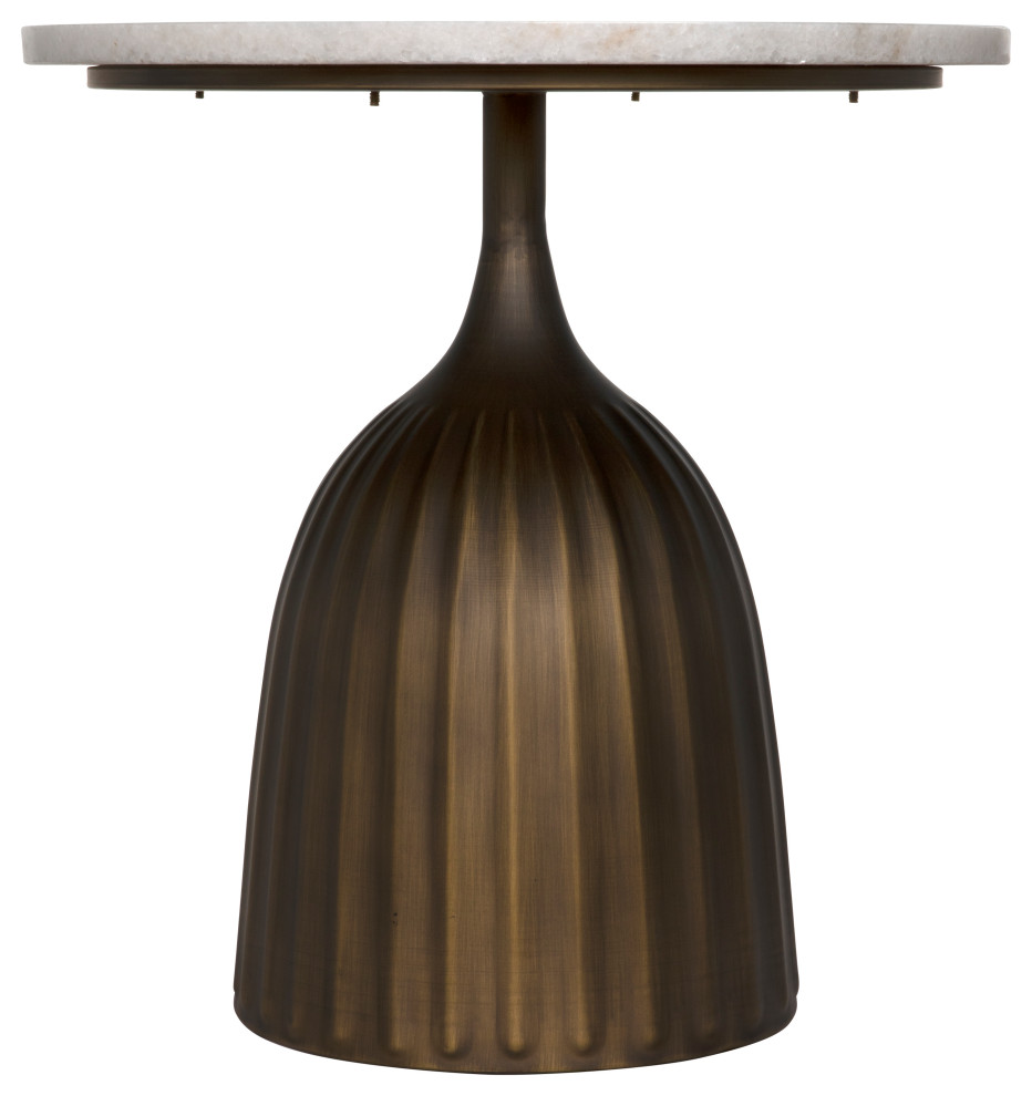 Noir Samuel Side Table With Aged Brass Finish GTAB984AB   Contemporary   Side Tables And End Tables   by Noir  Houzz