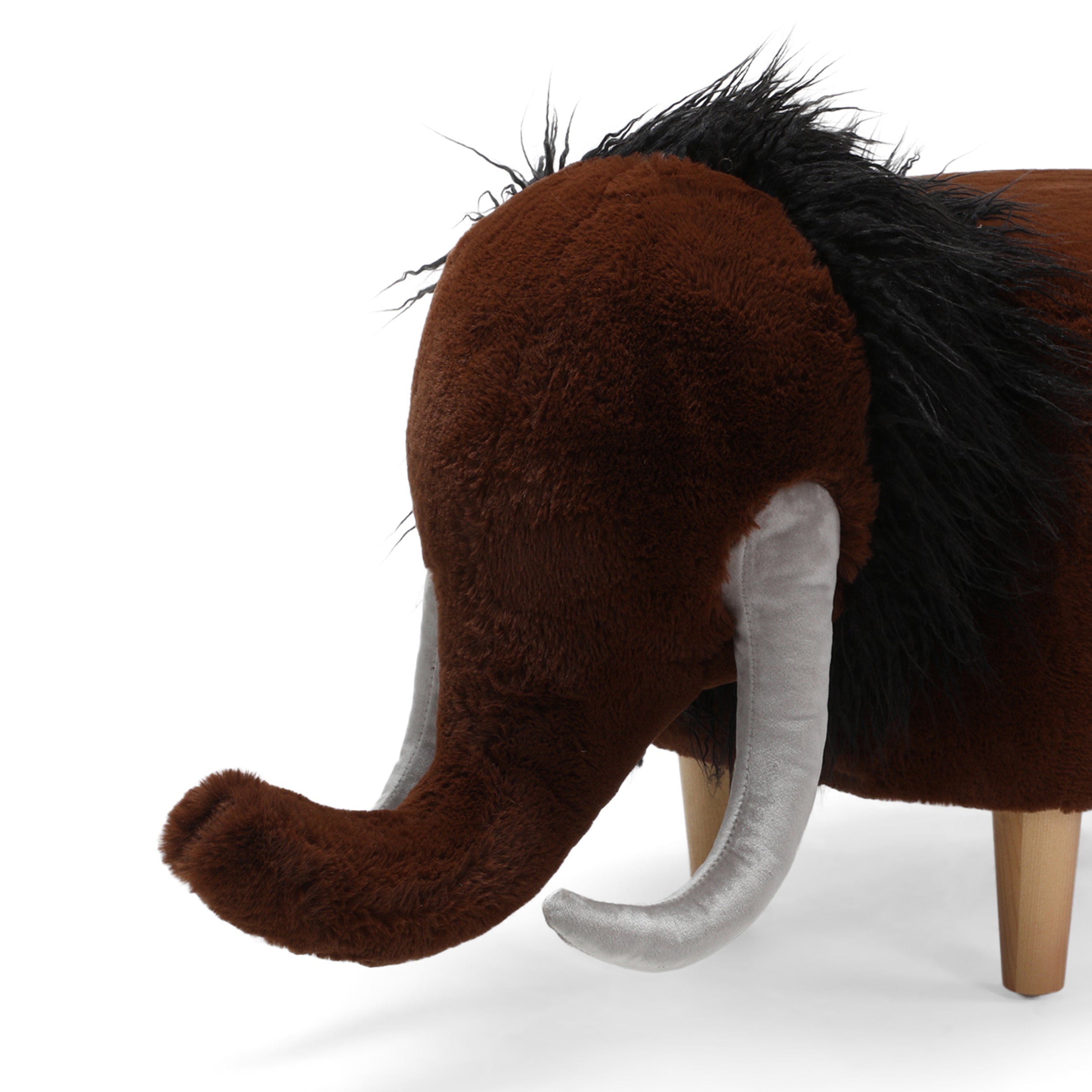 Baylor Fabric Woolly Mammoth Ottoman