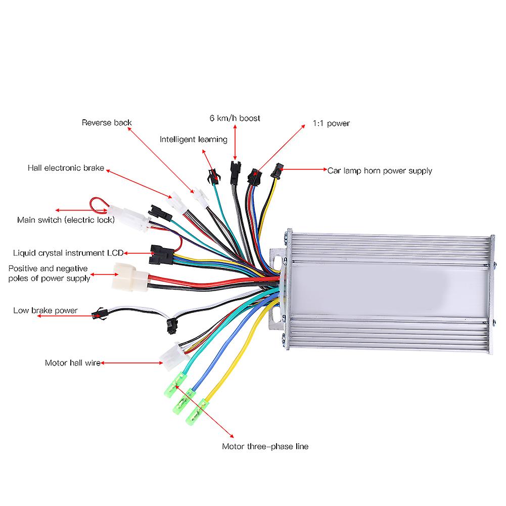 Waterproof Lcd Display Panel Electric Bicycle E Bike Scooter Brushless Controller Kit(500w48v )