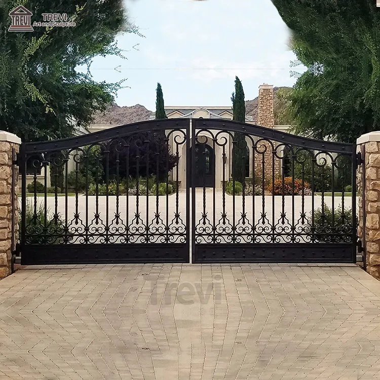 Wholesale High Quality Custom Design Wrought Iron Gate With Grape For Sale