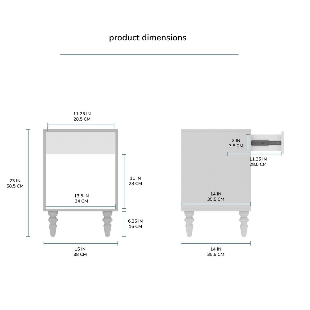 MH London Rhonda Night Stand with Drawer