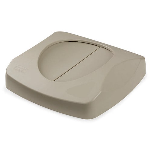 Rubbermaid FG268988BEIG Untouchable 23-Gallon Square Swing Lid， Beige