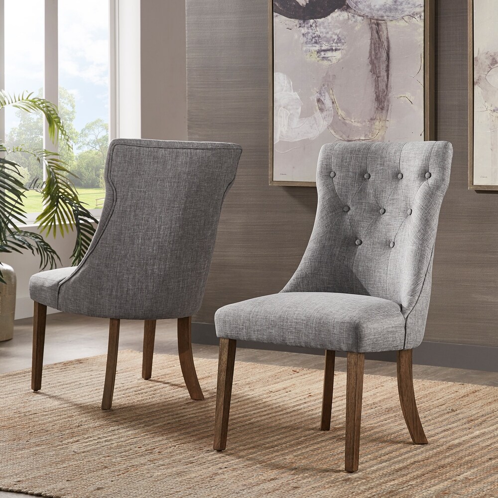 Voyager Button tufted Dining Chairs (Set of 2) by iNSPIRE Q Artisan