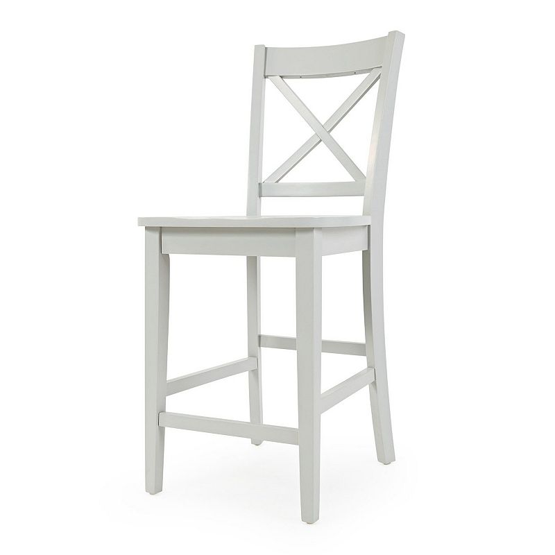 Jofran Simplicity X-Back Stool - Paperwhite， Set of 2