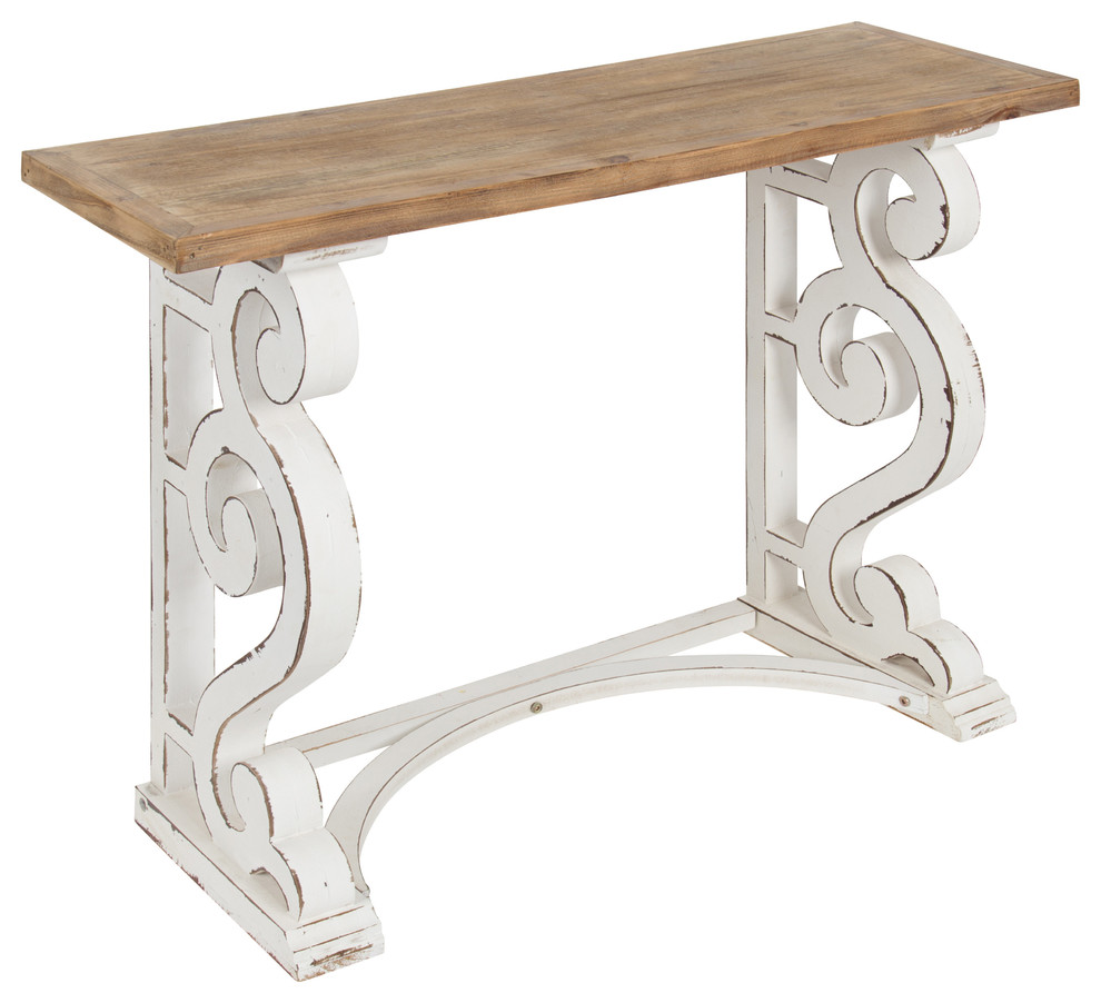 Kate and Laurel Wyldwood Country French Solid Wood Console Table   French Country   Console Tables   by Uniek Inc.  Houzz