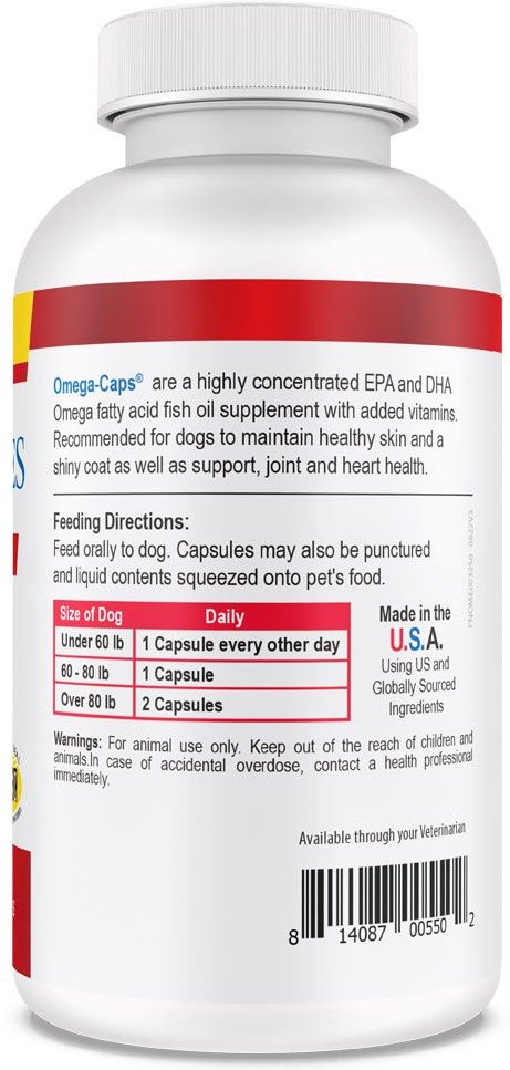 Omega-Caps Softgel Capsules Extra Strength for Large Dogs