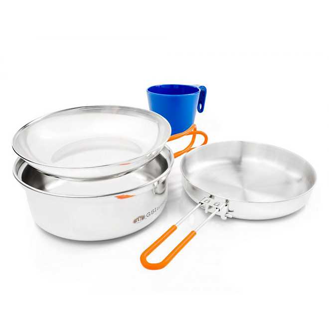 GSI Outdoors Glacier Stainless Steel 1 Person Mess Kit