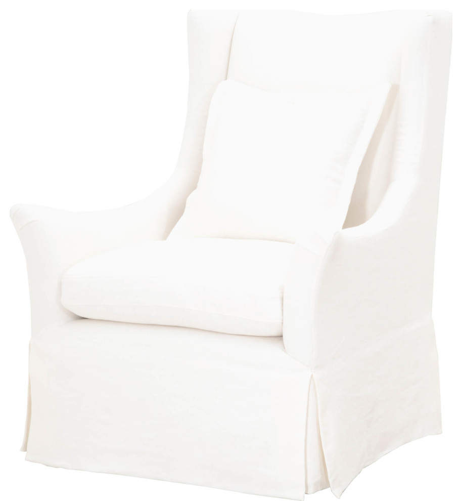 Otto Slipcover Swivel Club Chair   Transitional   Armchairs And Accent Chairs   by HedgeApple  Houzz