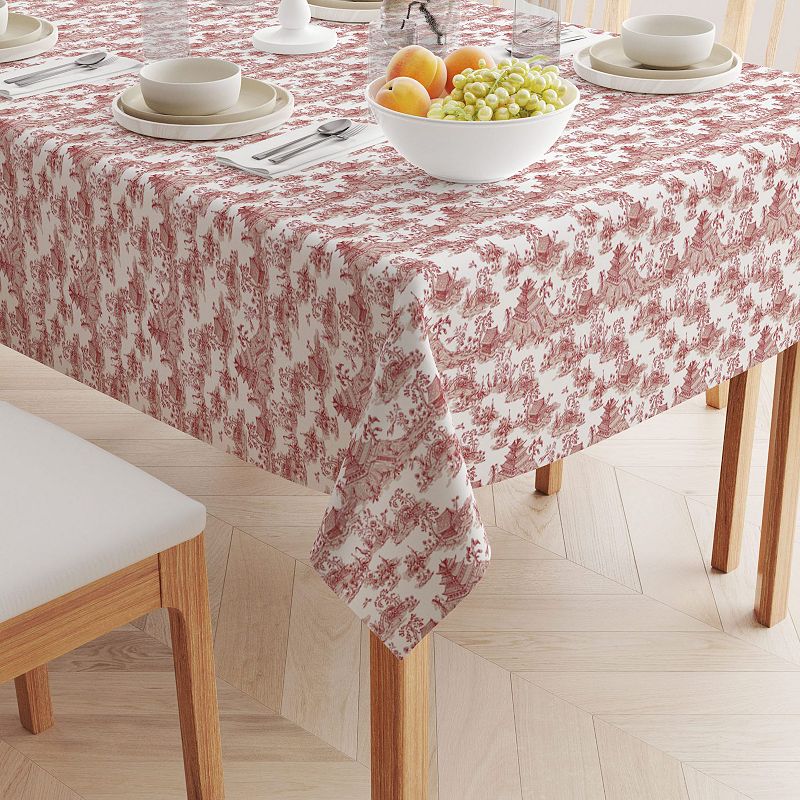 Square Tablecloth， 100% Cotton， 52x52， Floral 185