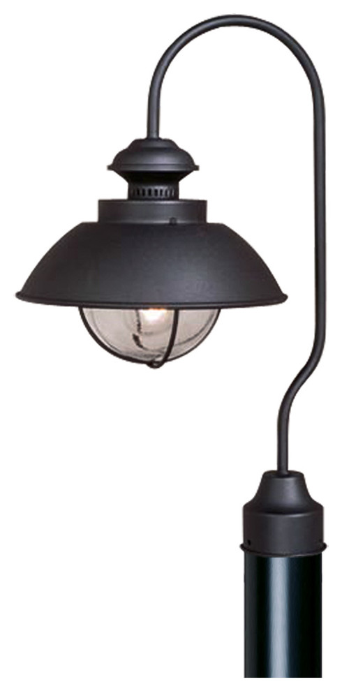 Harwich 10 quotOutdoor Post Light Textured Black   Beach Style   Post Lights   by Ownax  Houzz