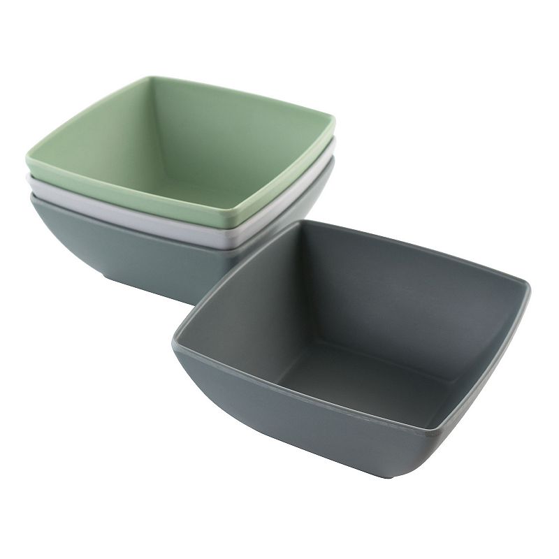 Gibson Home Grayson 4 Piece 6 Inch Melamine Bowl Set