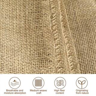 Agfabric 45 in. x 15 ft. Gardening Burlap Roll - Natural Burlap Fabric for Weed Barrier (2-Pack) WEBLN2104515P2