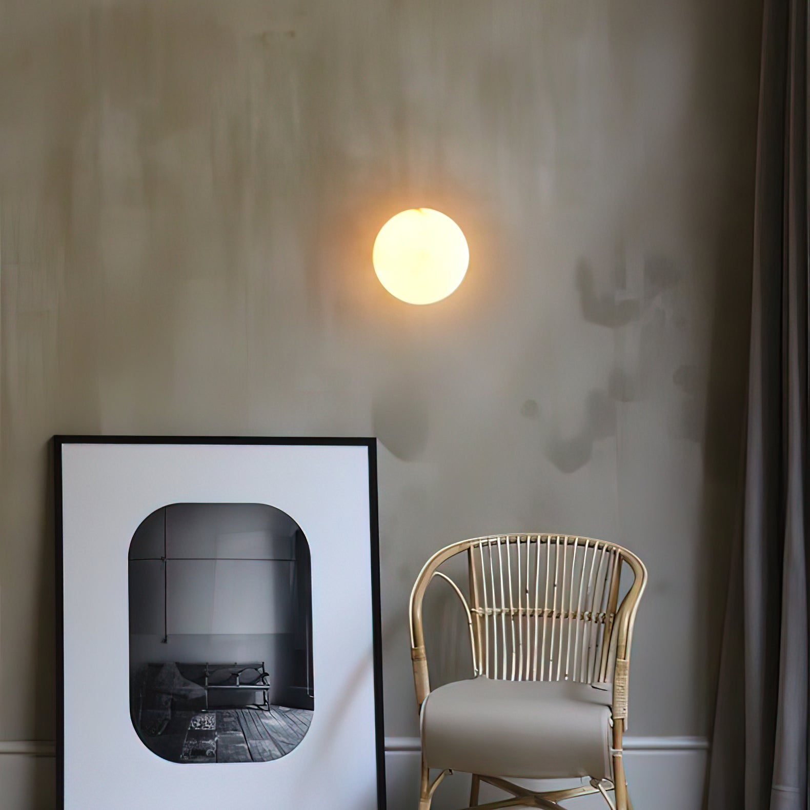 Alabaster Mini Orb Wall Lamp