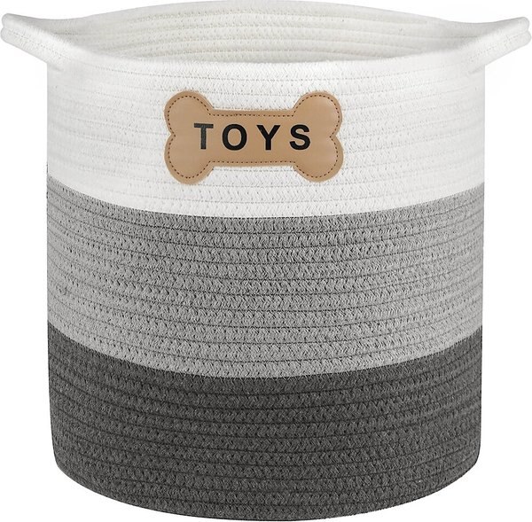 Park Life Designs Livra Cotton Rope Dog and Cat Toy Storage Basket