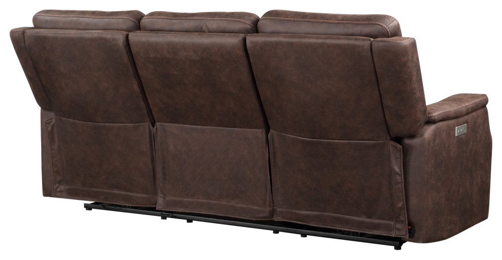 Valencia Power Recliner Sofa Walnut   Contemporary   Sofas   by Steve Silver  Houzz