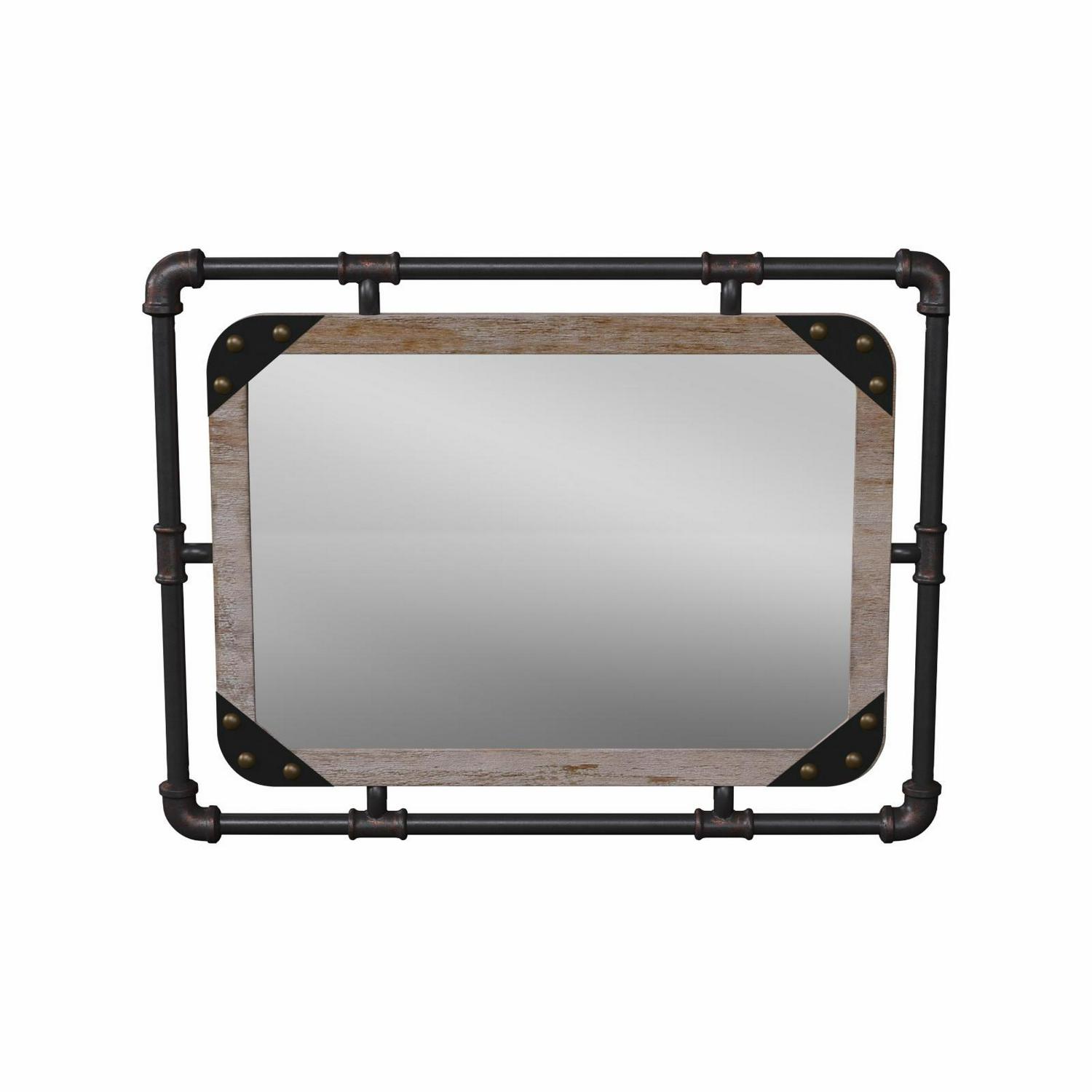 Furniture of America Stockholm Industrial Wall Mirror  31.5W x 23.63H in.