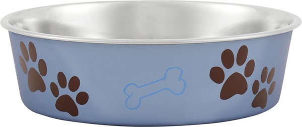 Loving Pets Bella Bowls Pet Bowl， Metallic Blueberry