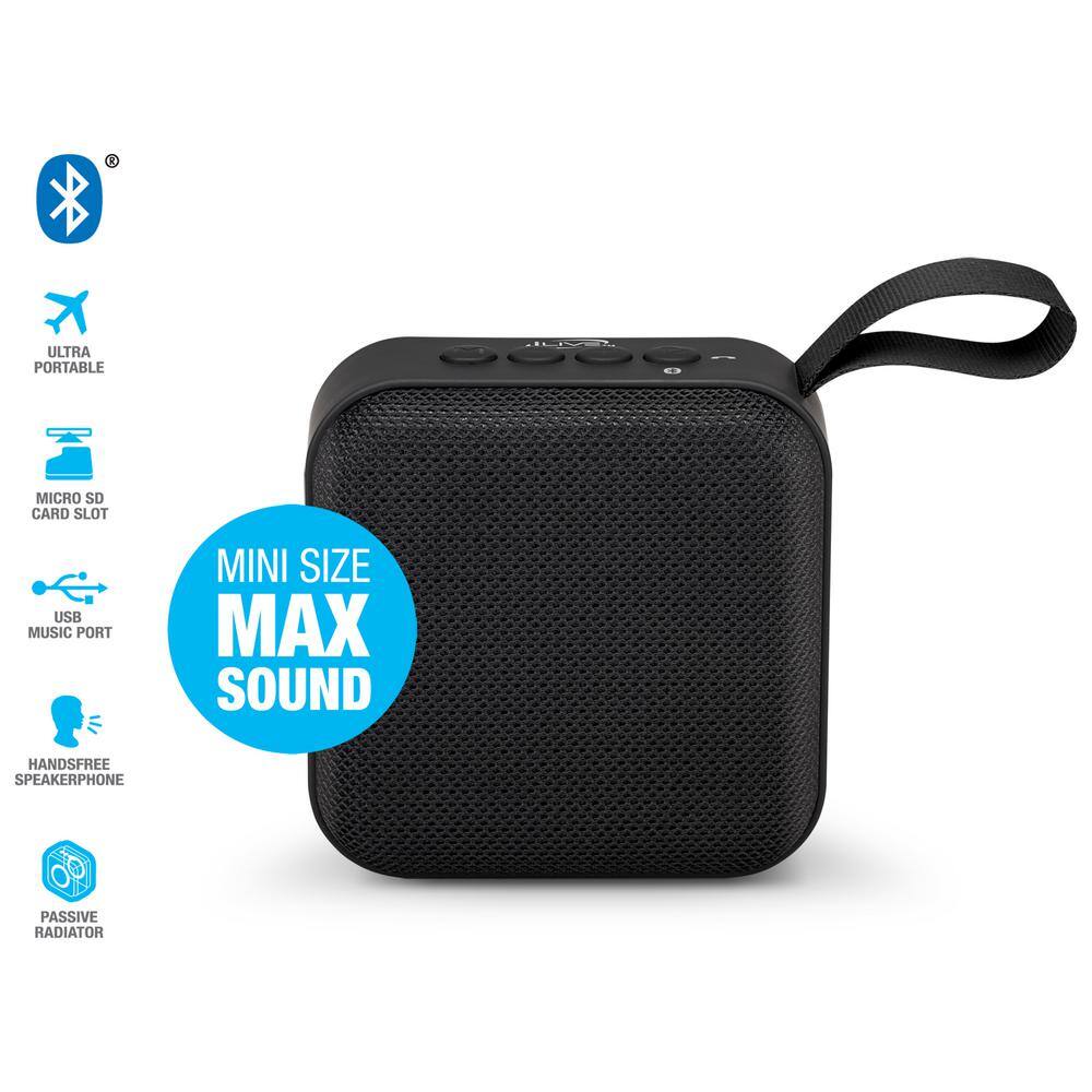 iLive Portable Bluetooth Wireless Fabric Speaker in Black ISB20B