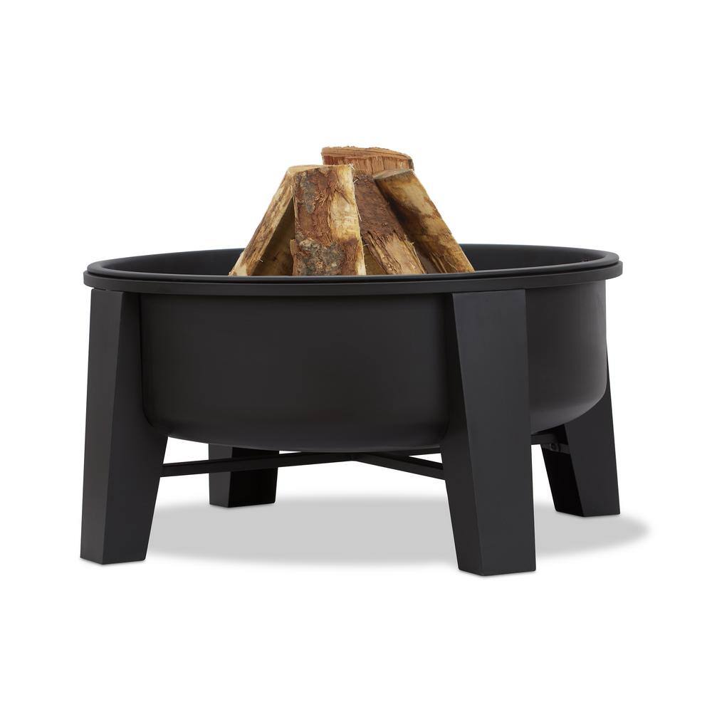 Forsyth 35 in. Outdoor Iron Wood-Burning Fire Pit 360-BK