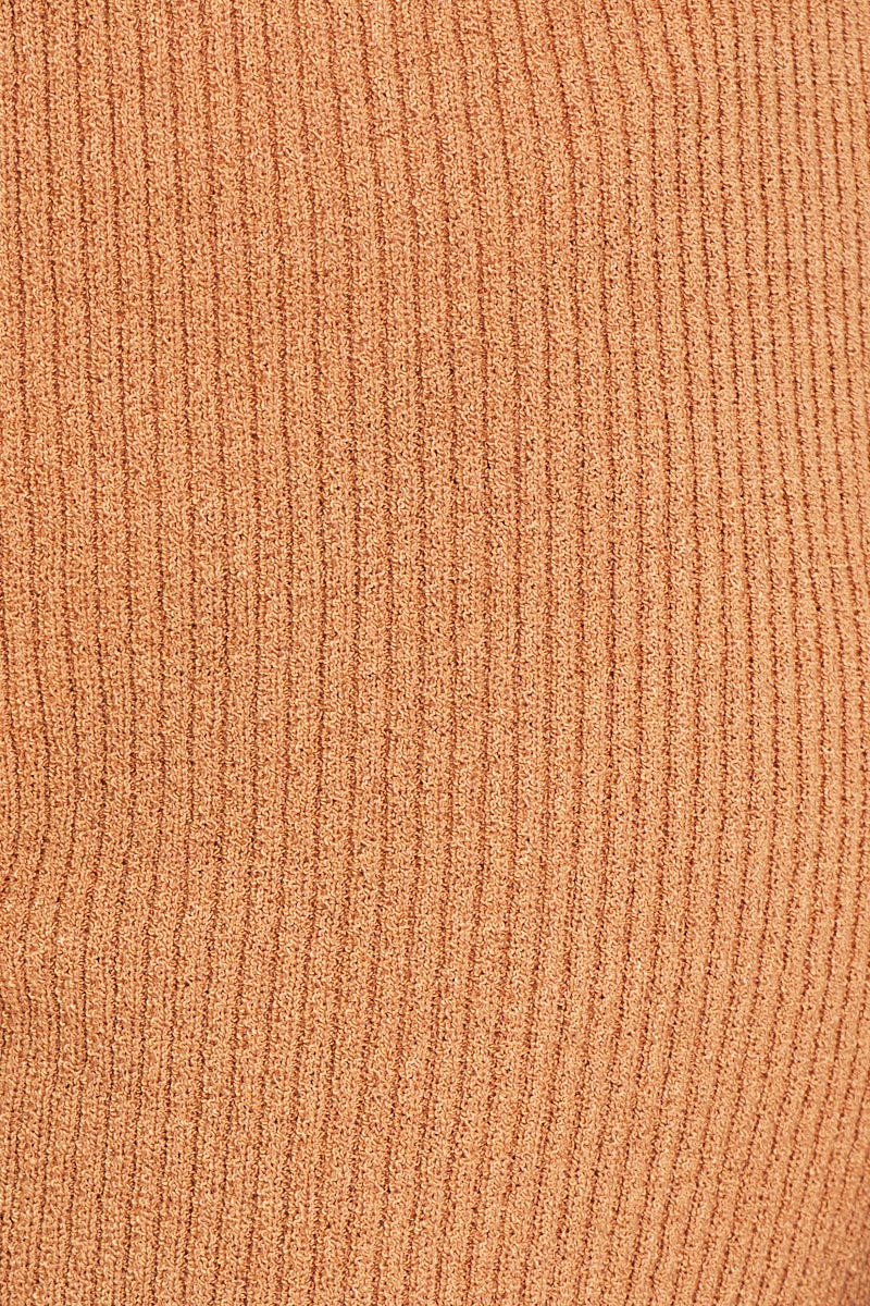 Brown Knit Shorts