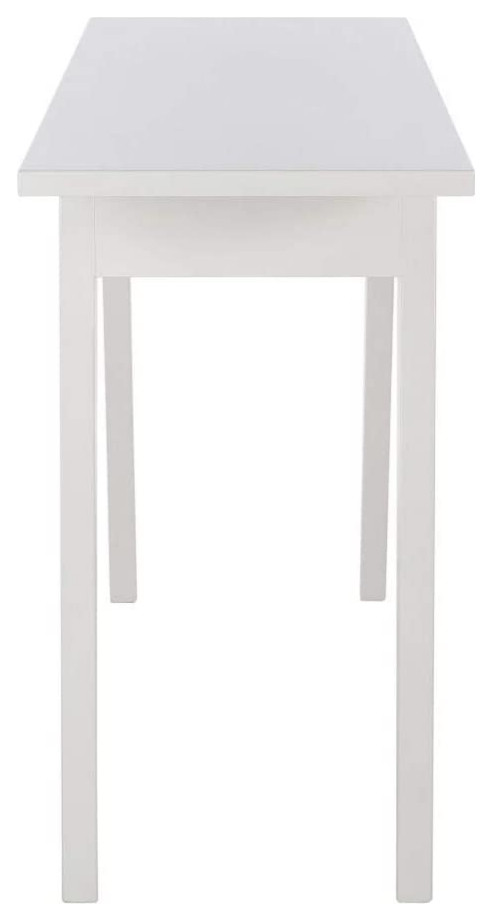 Mid Century Console Table  Sleek Design With Splayed Legs  White Lacquer Finish   Farmhouse   Console Tables   by Declusia  Houzz