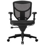 WorkPro Quantum 9000 Series Ergonomic Mesh/Mesh Mid-Back Chair， Black/Black， BIFMA Certified