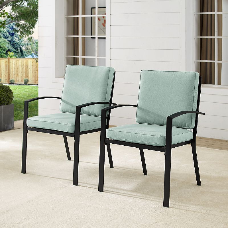 Crosley Kaplan Outdoor 2-Piece Metal Dining Chair Set