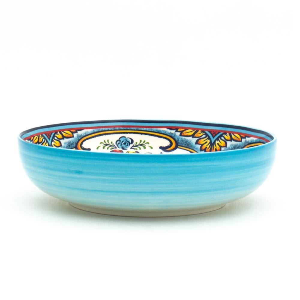 Euro Ceramica Zanzibar 4-Piece Earthenware Pasta Bowl Set YS-ZB-1001-5