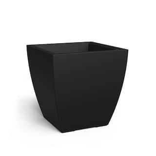 Mayne Kobi 24 in. x 24 in. Black Polyethylene Self-Watering Planter 8889-B