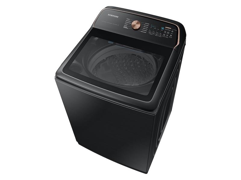 Samsung WA54CG7550AV 5.4 Cu. Ft. Extra-Large Capacity Smart Top Load Washer With Pet Care Solution And Auto Dispense System In Brushed Black