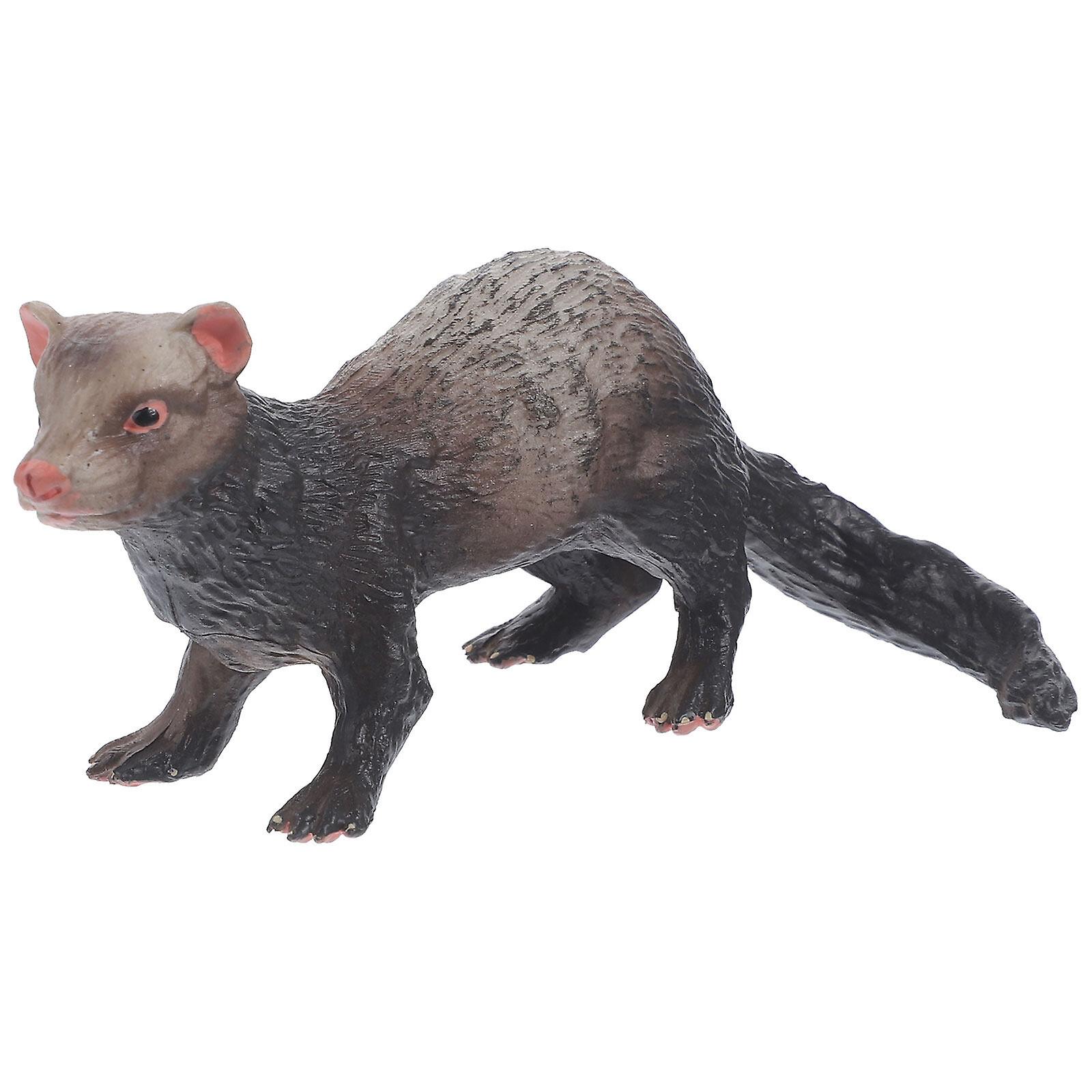 Simulation Ferret Figurine Wild Animals Model Animals Cognitive Toy For Kids