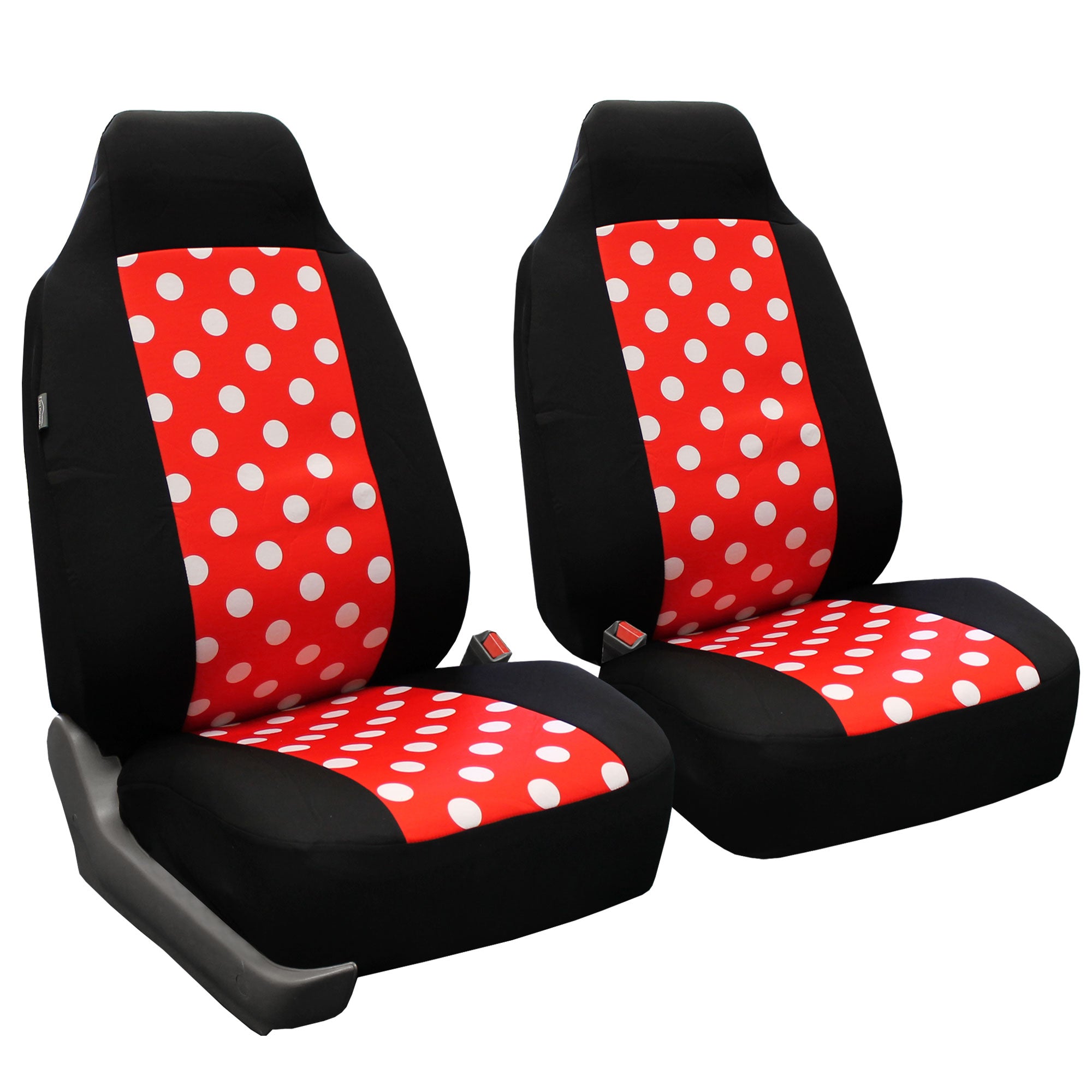 FH Group Polka Dot Universal Seat Covers Fit For Car Truck SUV Van - Front Seats